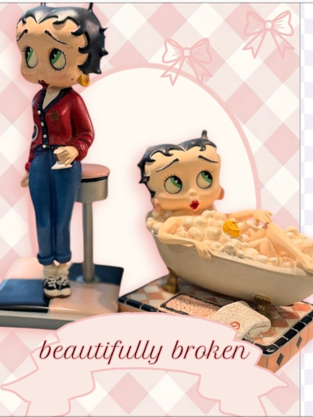 Betty Boop Niches beautifully Broken Pieces Figurine Set